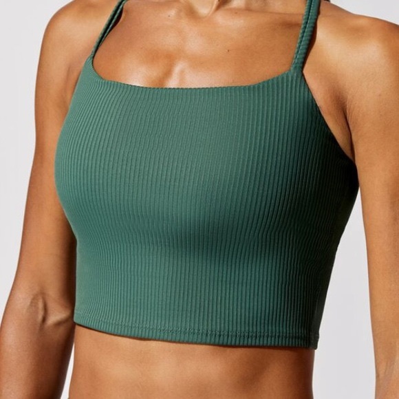 Carbon 38 Matching Set Ribbed 7/8 Leggings + Bra Top - Picture 5 of 13